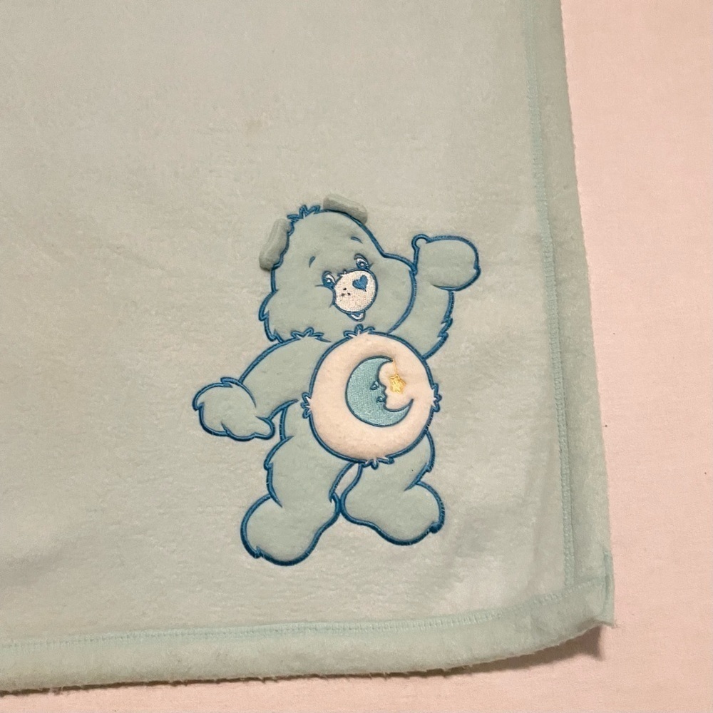 Carebear Care Bear Bedtime Blue Fleece Baby Blanket